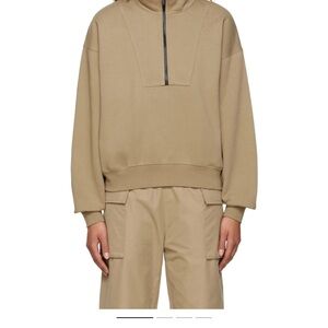 Tan Half-Zip Sweatshirt